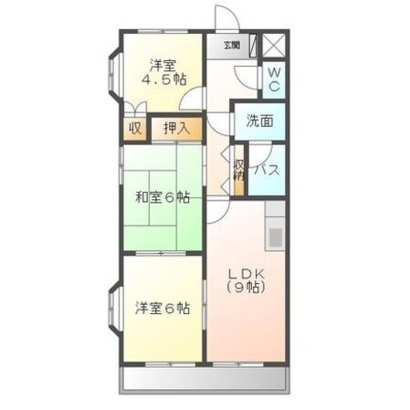 東平島 徒歩3分 3階の物件間取画像